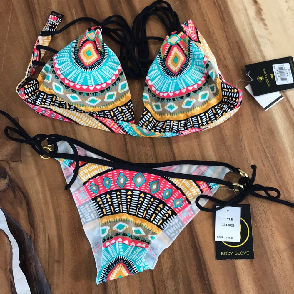 Two piece body glove bikini